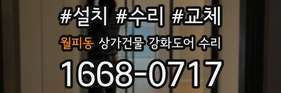 월피동 상가건물 강화도어 수리
