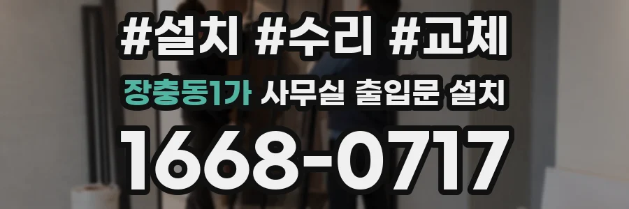 장충동1가 사무실 출입문 설치