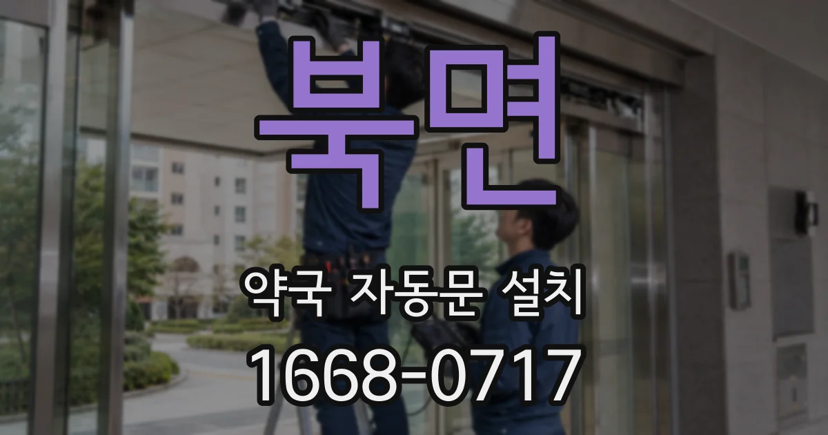 북면 약국 자동문 설치