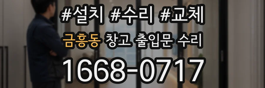 금흥동 창고 출입문 수리