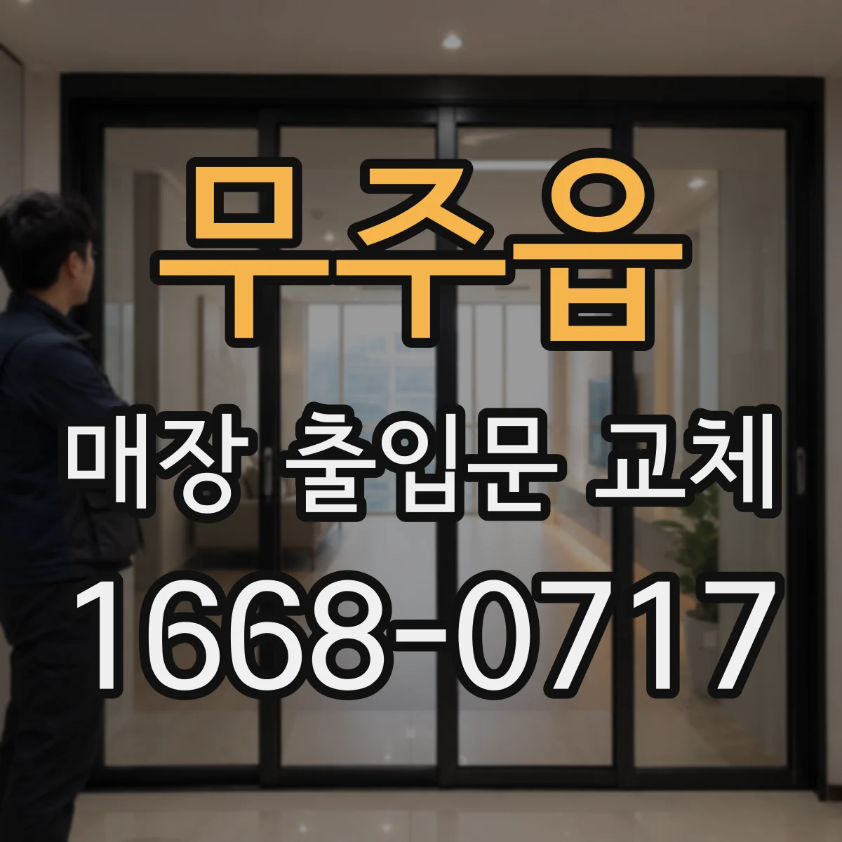 무주읍 매장 출입문 교체