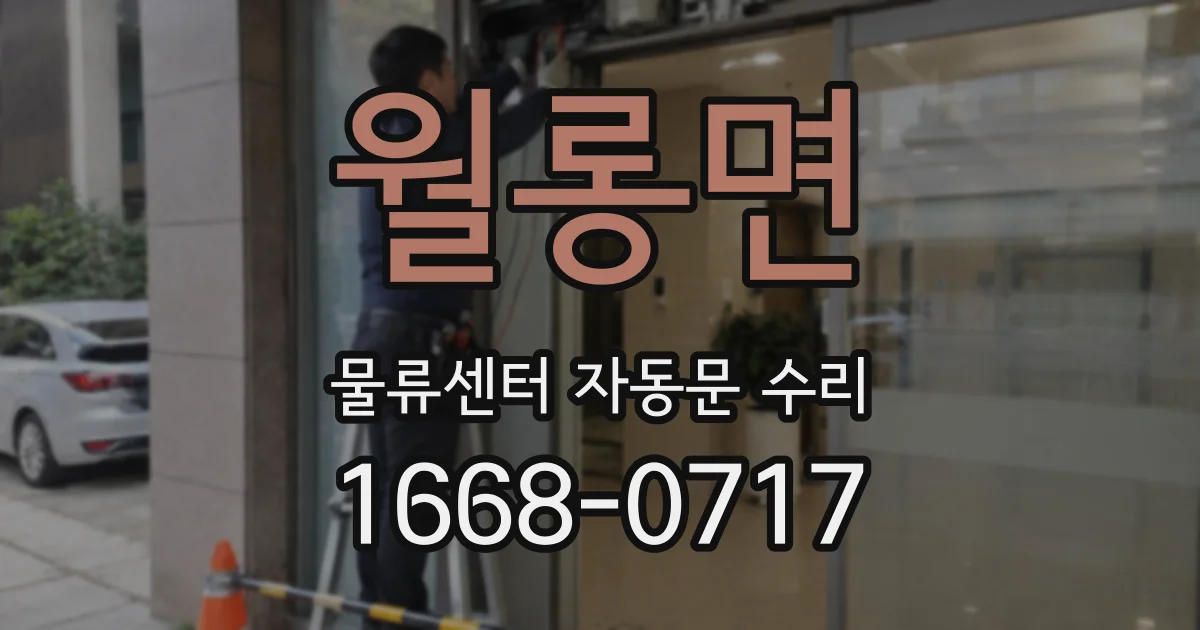 월롱면 물류센터 자동문 수리