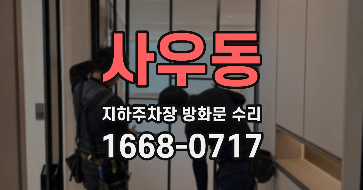 사우동 지하주차장 방화문 수리