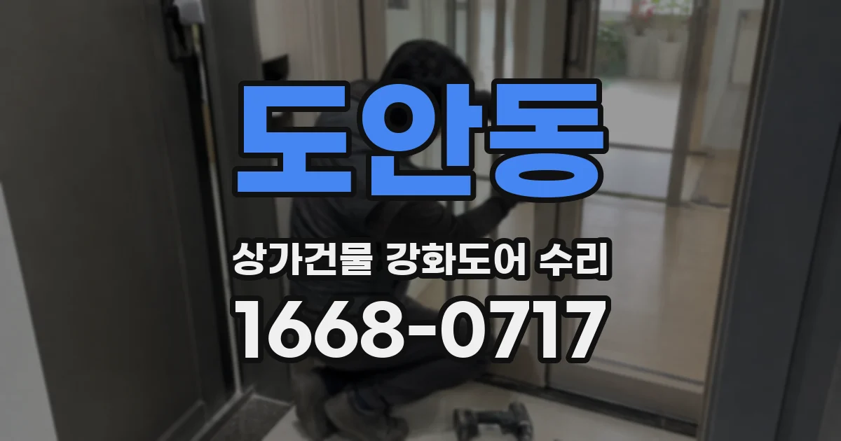 도안동 상가건물 강화도어 수리