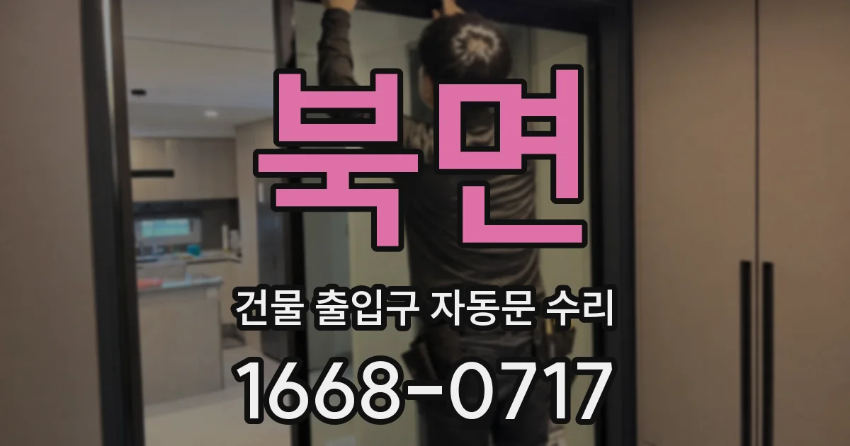 북면 건물 출입구 자동문 수리