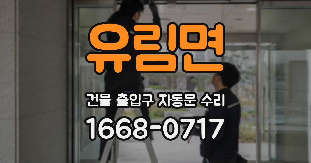 유림면 건물 출입구 자동문 수리