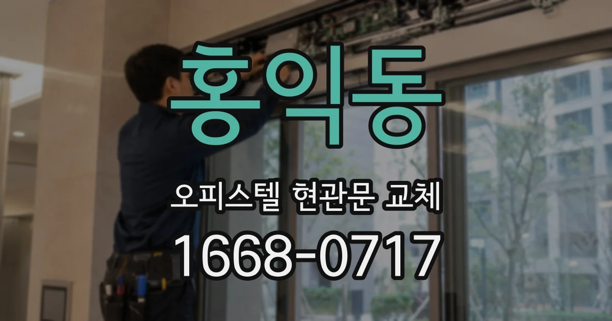 홍익동 오피스텔 현관문 교체