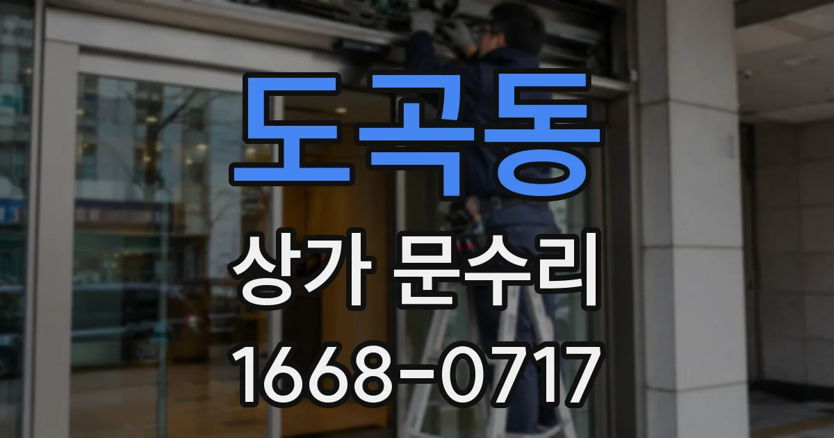 도곡동 상가 문수리