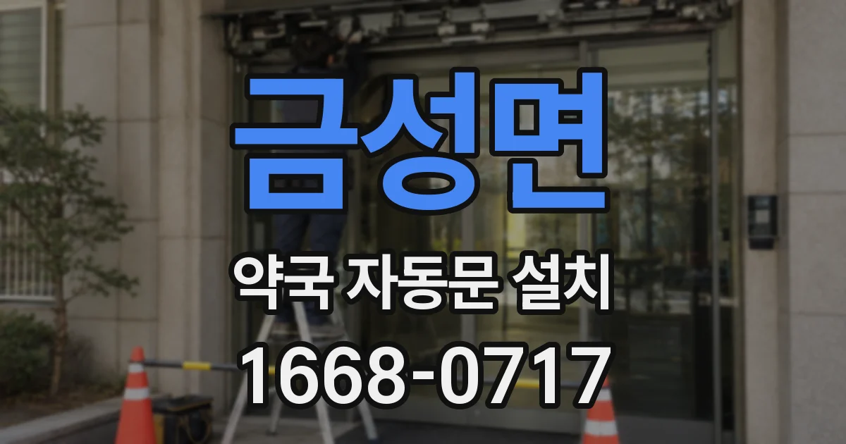 금성면 약국 자동문 설치
