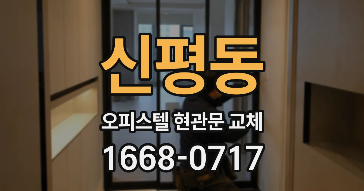 신평동 오피스텔 현관문 교체