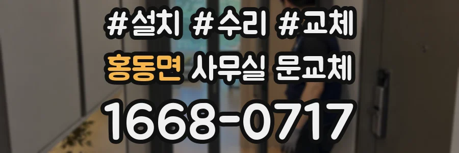 홍동면 사무실 문교체