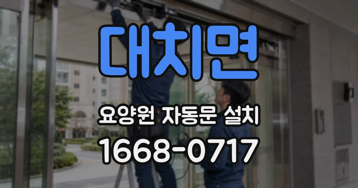 대치면 요양원 자동문 설치