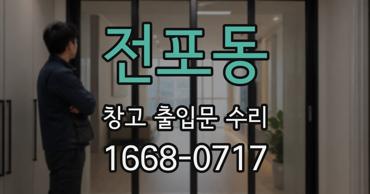 전포동 창고 출입문 수리
