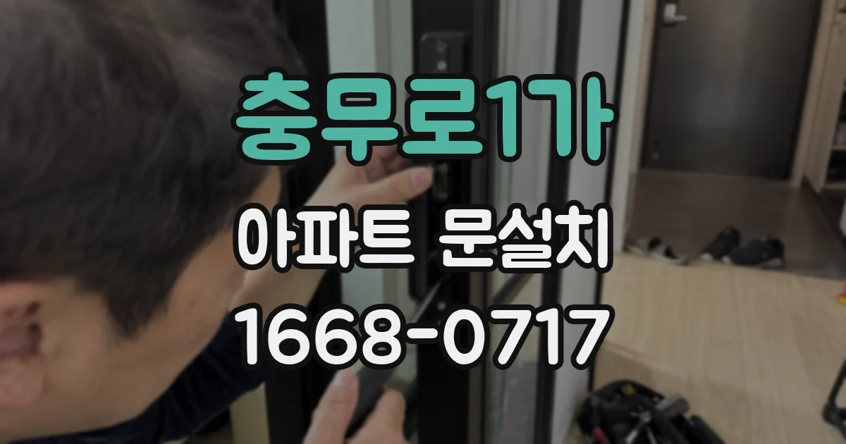 충무로1가 아파트 문설치