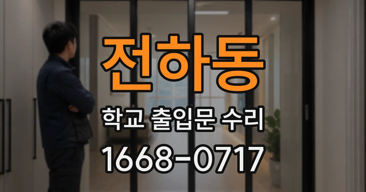 전하동 학교 출입문 수리