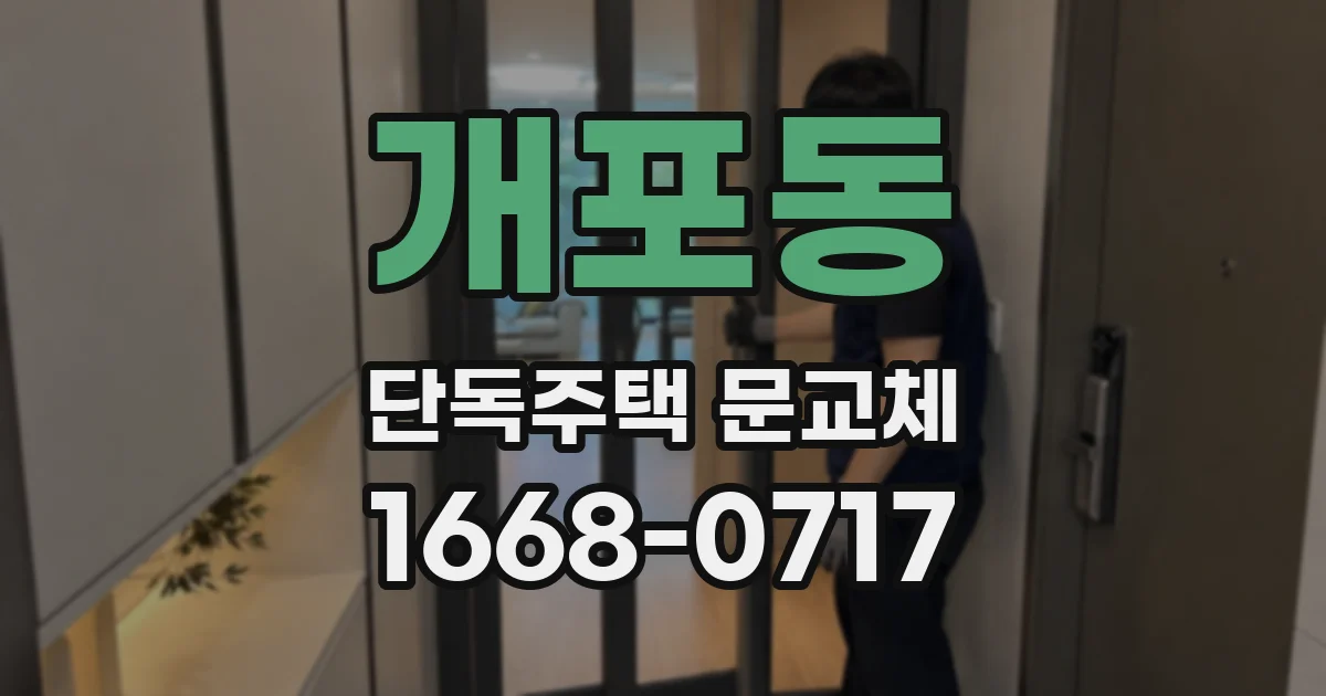 개포동 단독주택 문교체