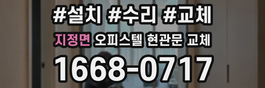 지정면 오피스텔 현관문 교체