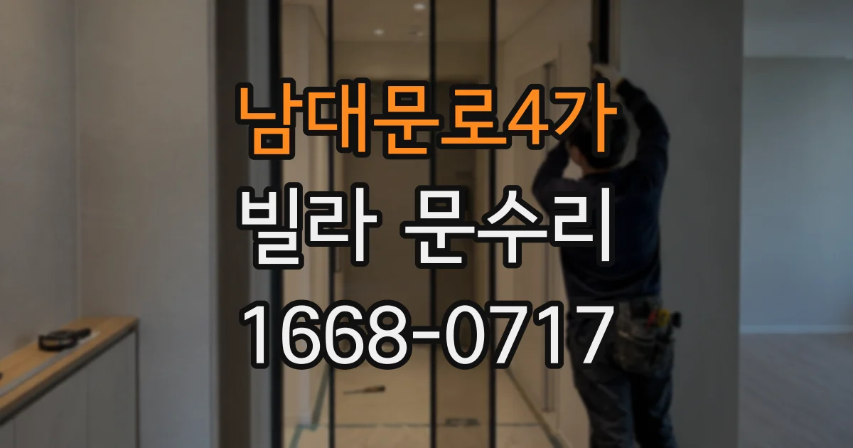 남대문로4가 빌라 문수리