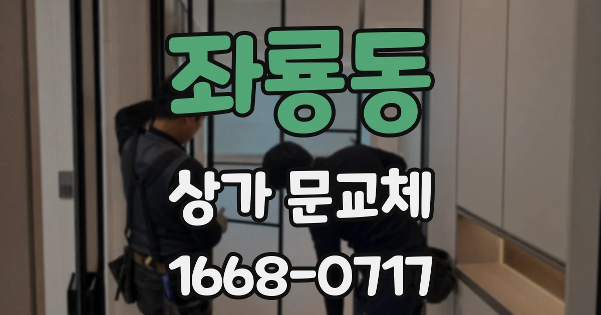 좌룡동 상가 문교체