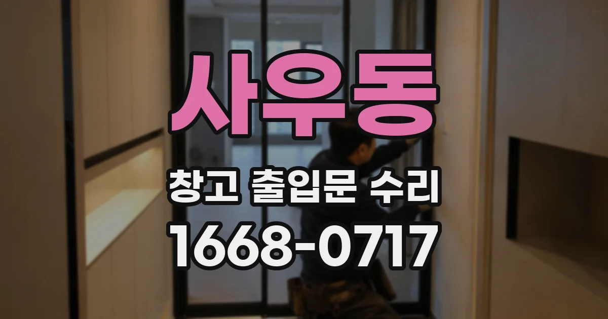 사우동 창고 출입문 수리