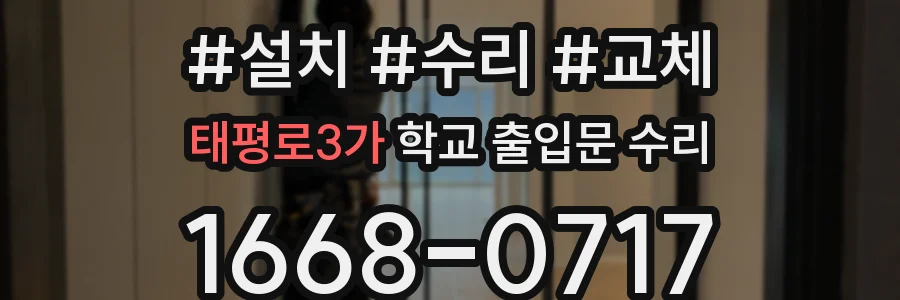 태평로3가 학교 출입문 수리