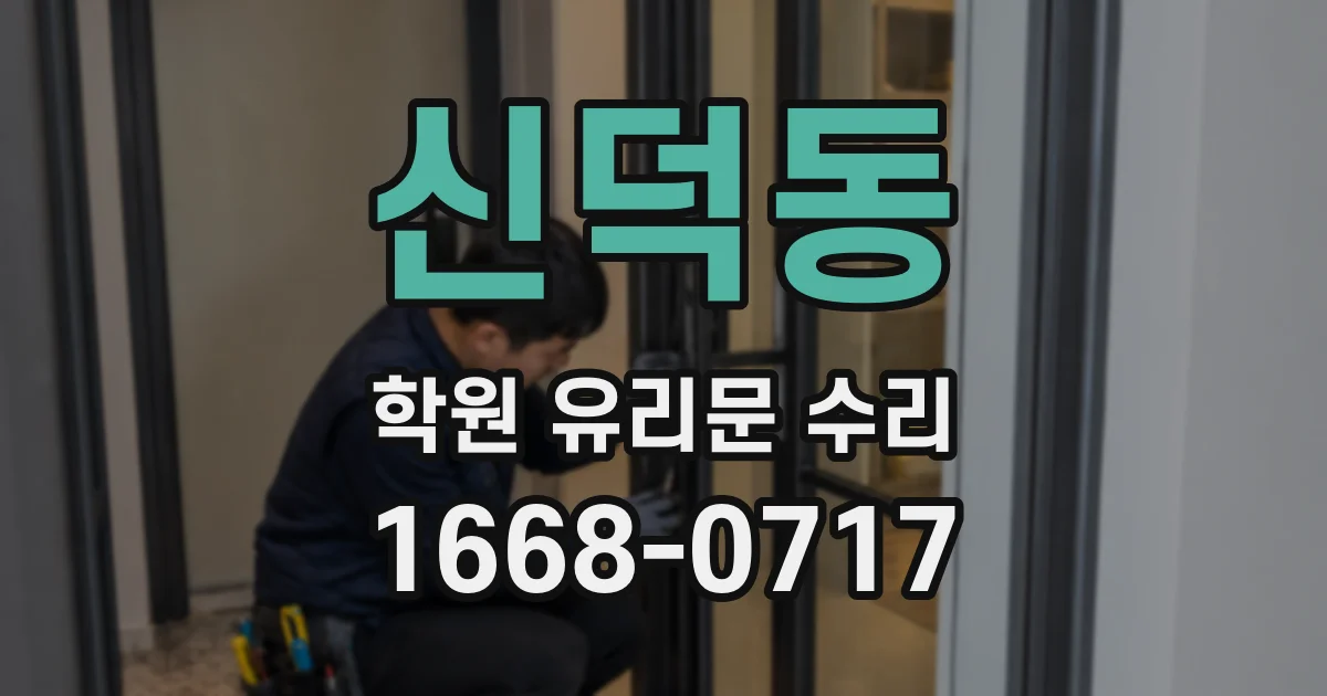 신덕동 학원 유리문 수리