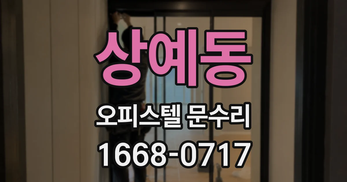 상예동 오피스텔 문수리