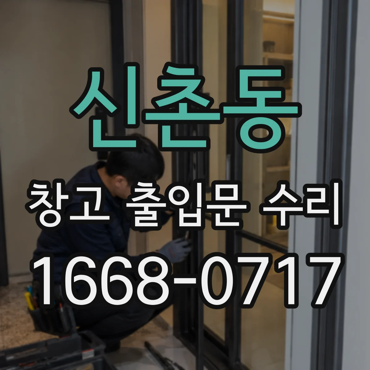 신촌동 창고 출입문 수리