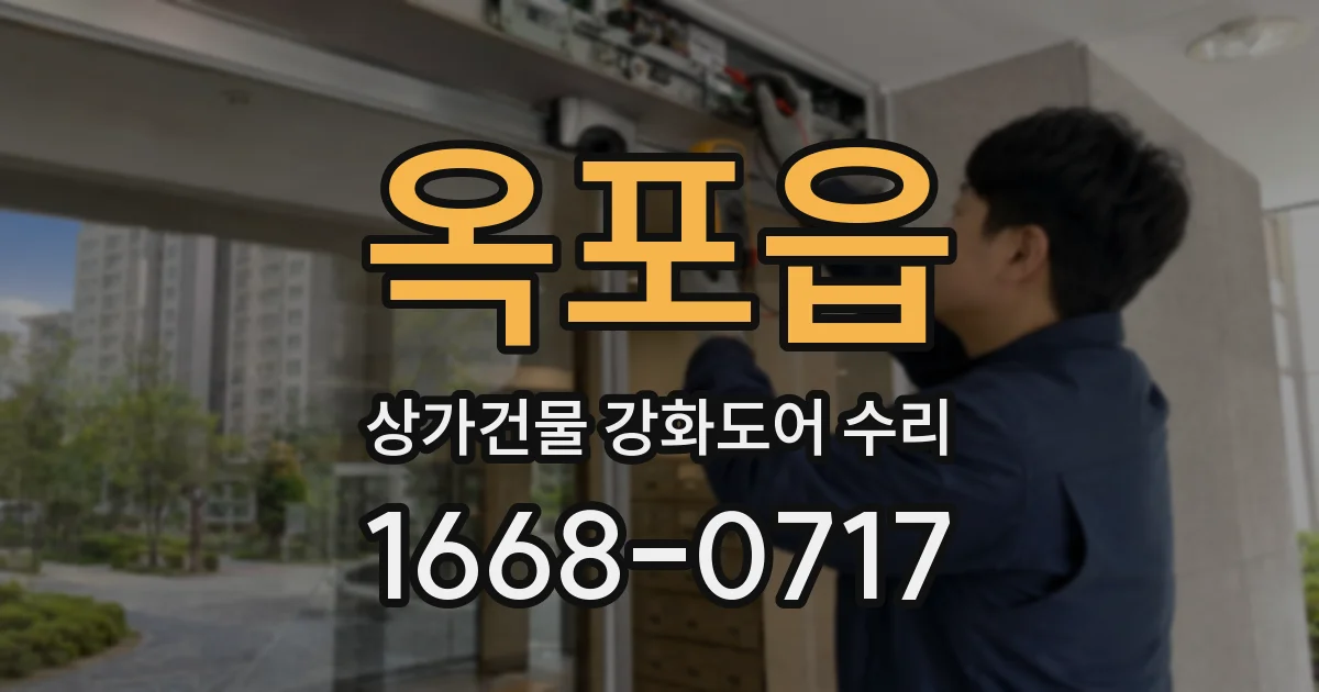 옥포읍 상가건물 강화도어 수리