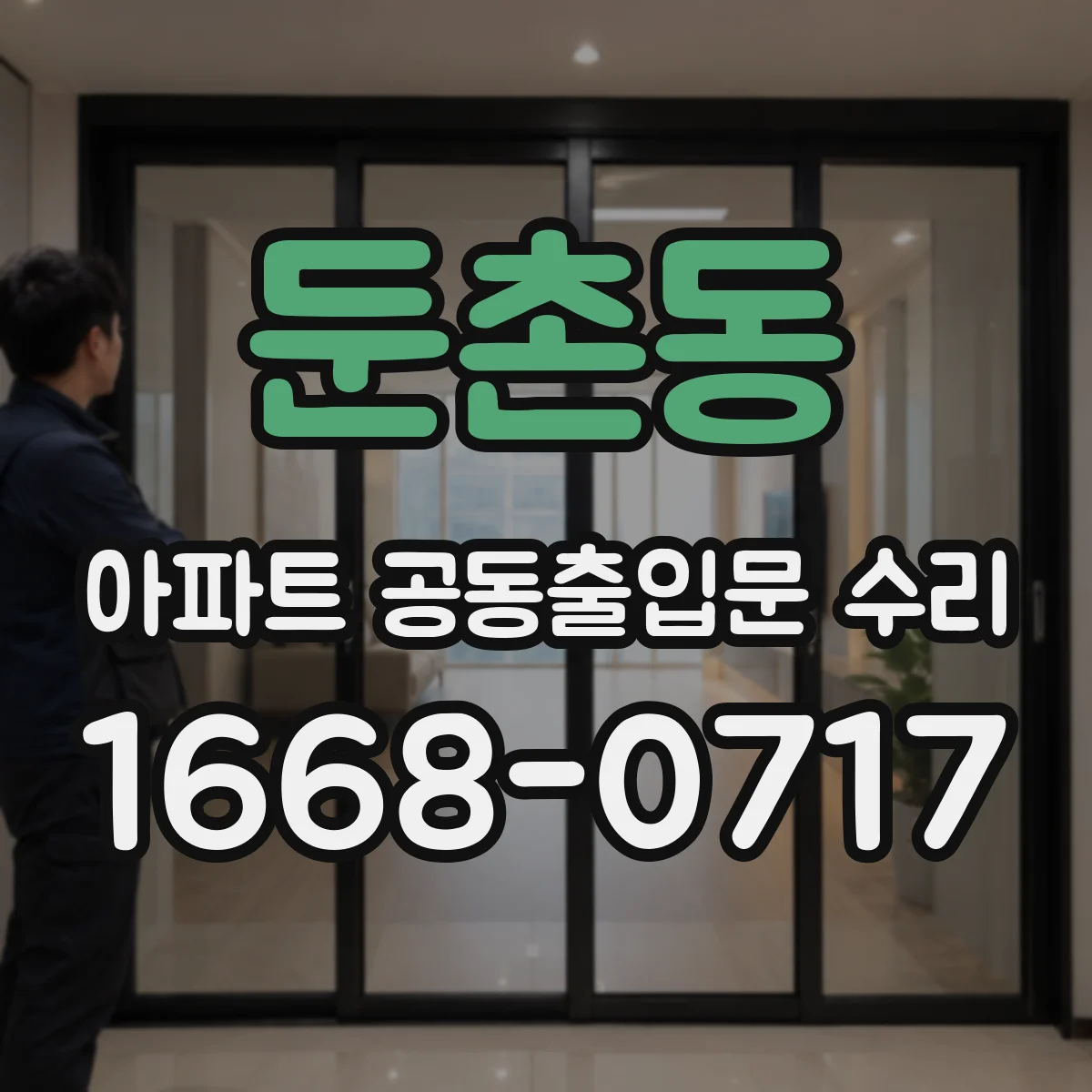 둔촌동 아파트 공동출입문 수리