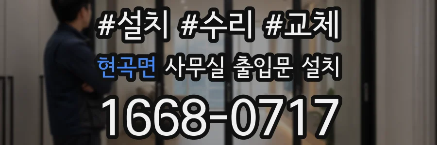 현곡면 사무실 출입문 설치