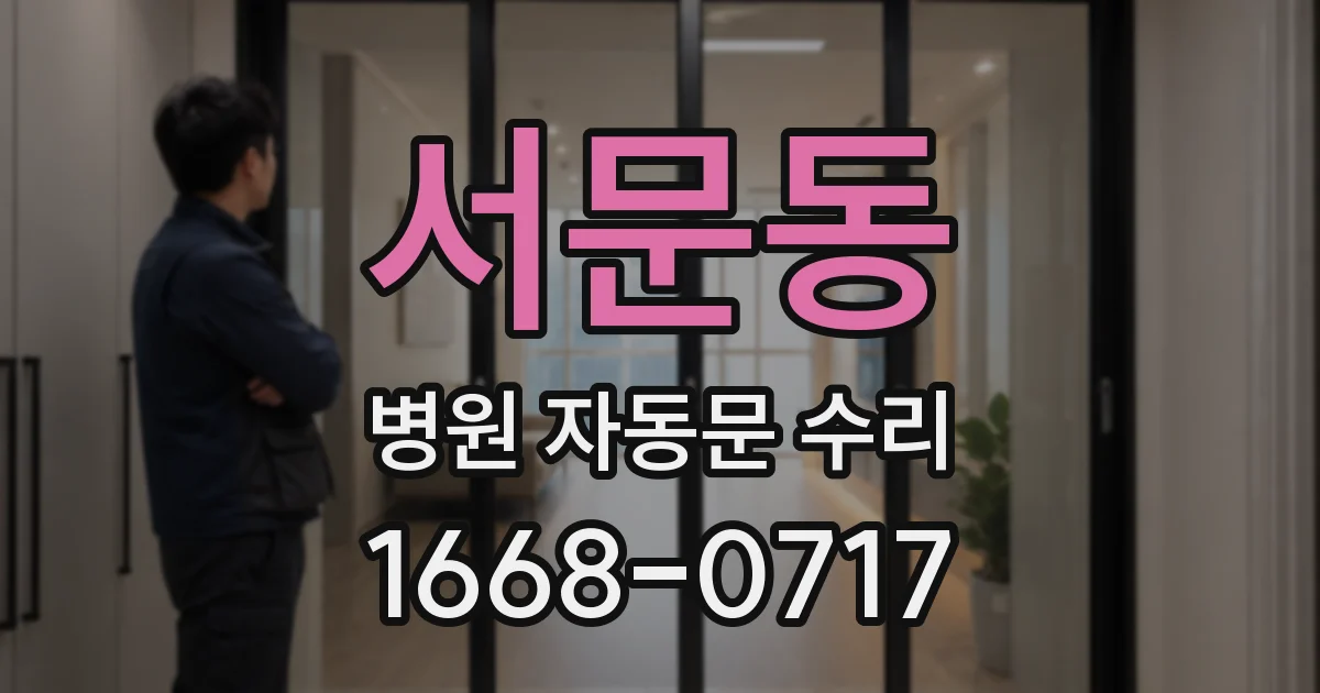 서문동 병원 자동문 수리