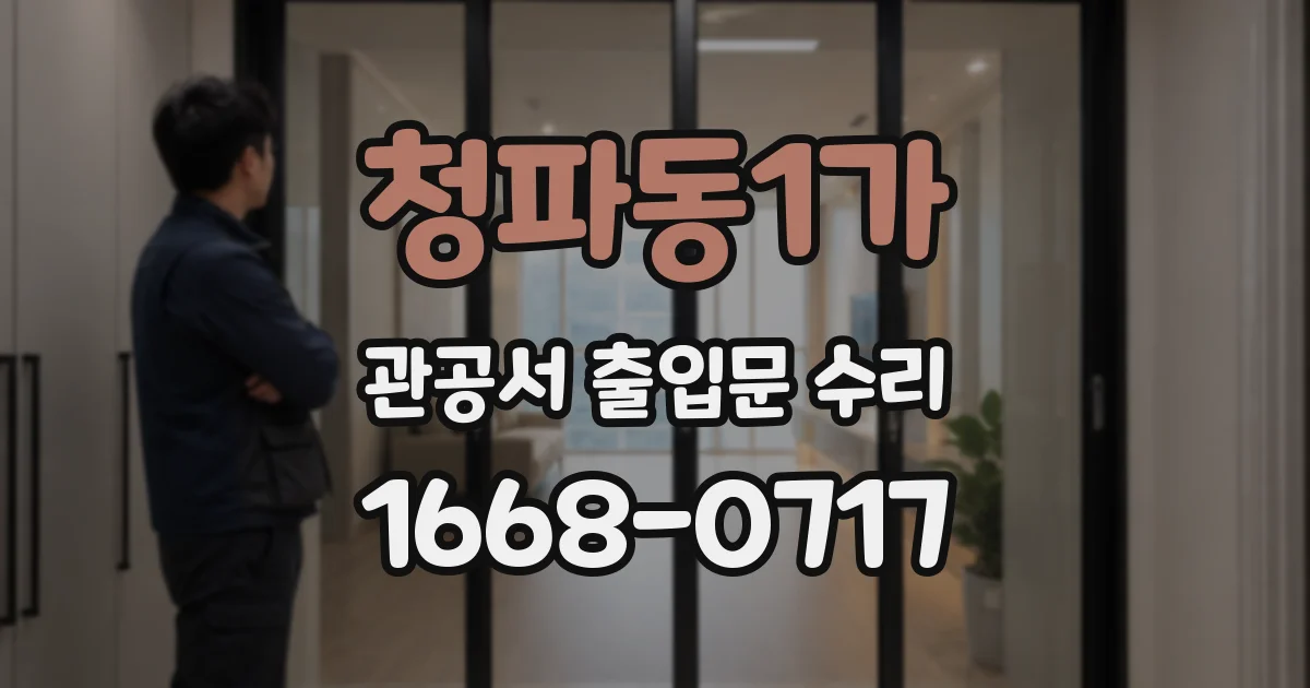 청파동1가 관공서 출입문 수리