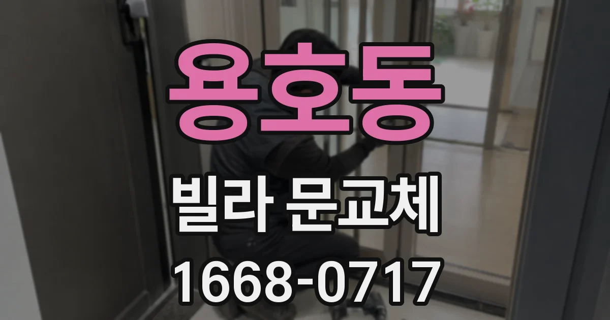 용호동 빌라 문교체