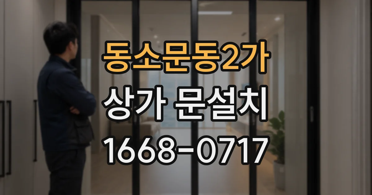 동소문동2가 상가 문설치