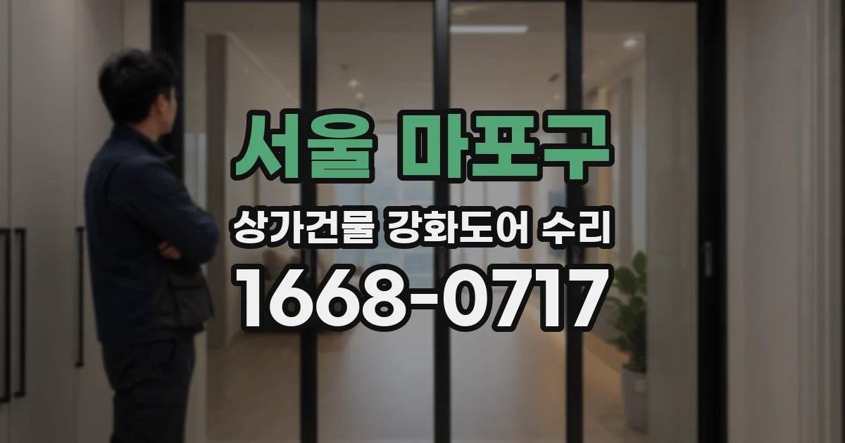 서울 마포구 상가건물 강화도어 수리