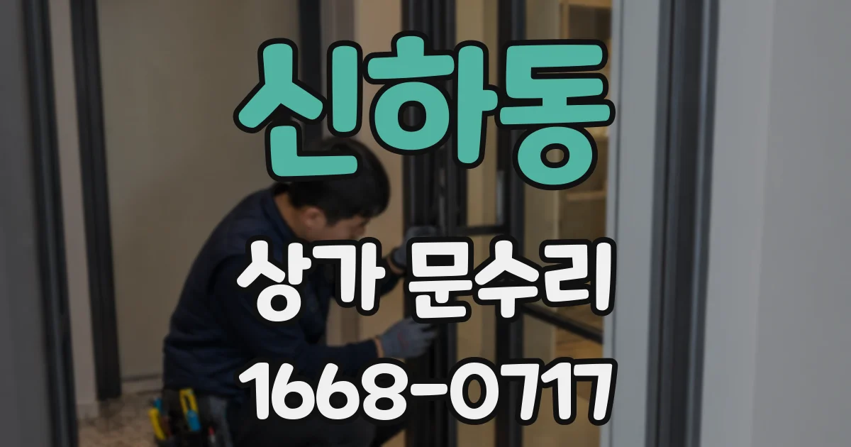 신하동 상가 문수리