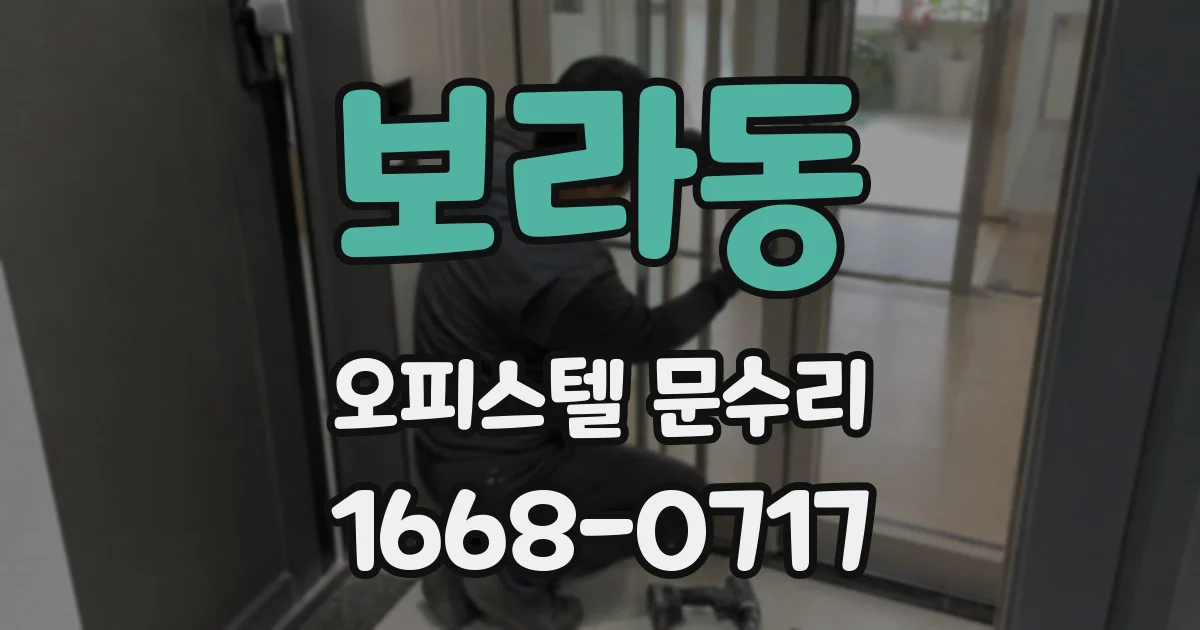 보라동 오피스텔 문수리