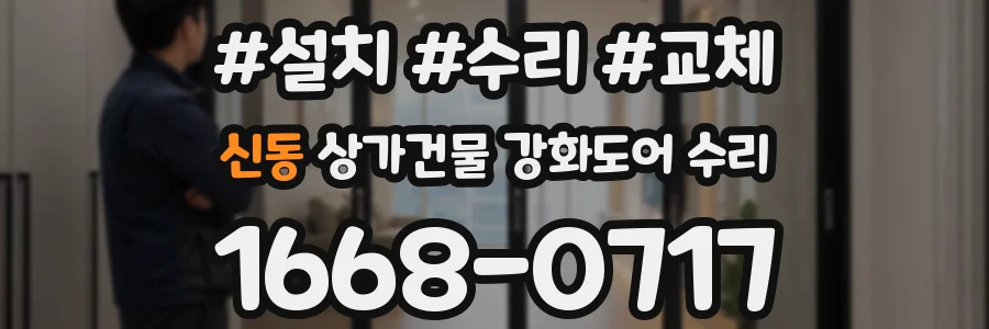 신동 상가건물 강화도어 수리