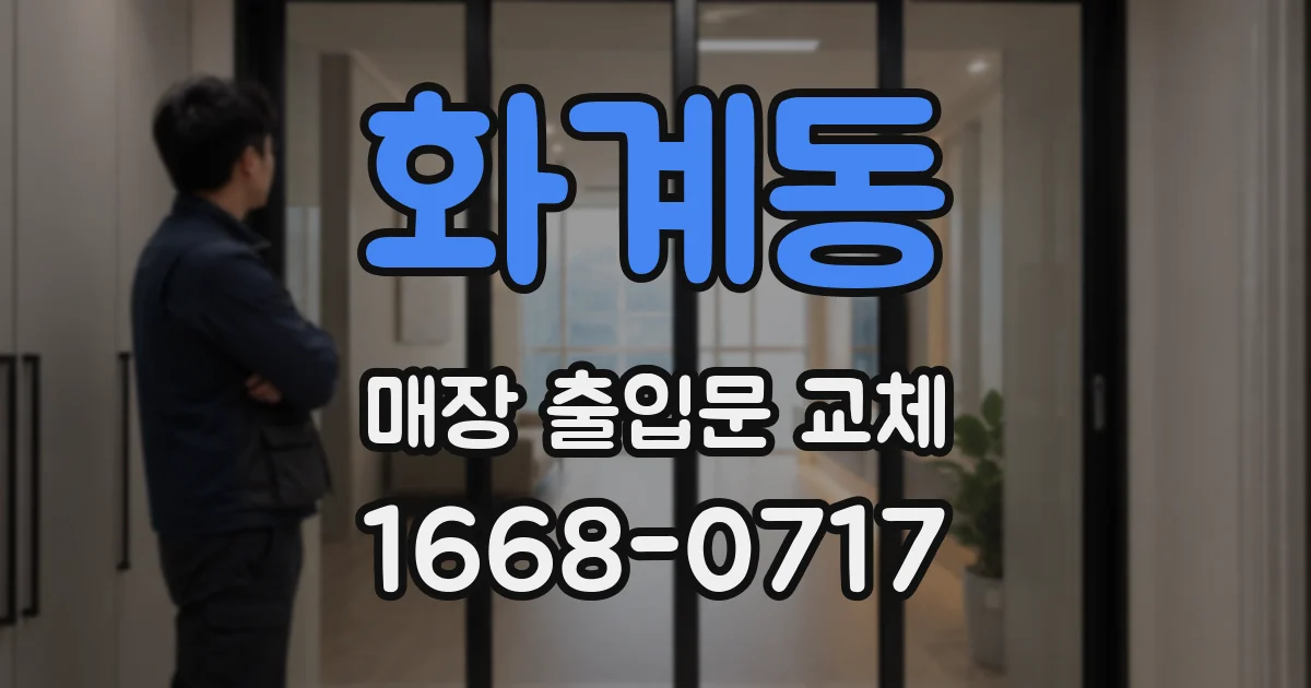 화계동 매장 출입문 교체