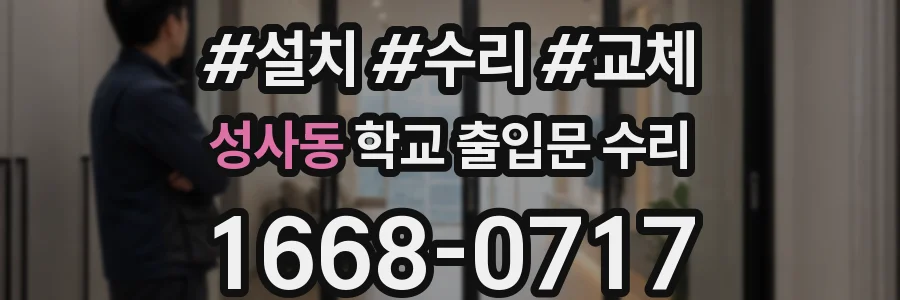 성사동 학교 출입문 수리