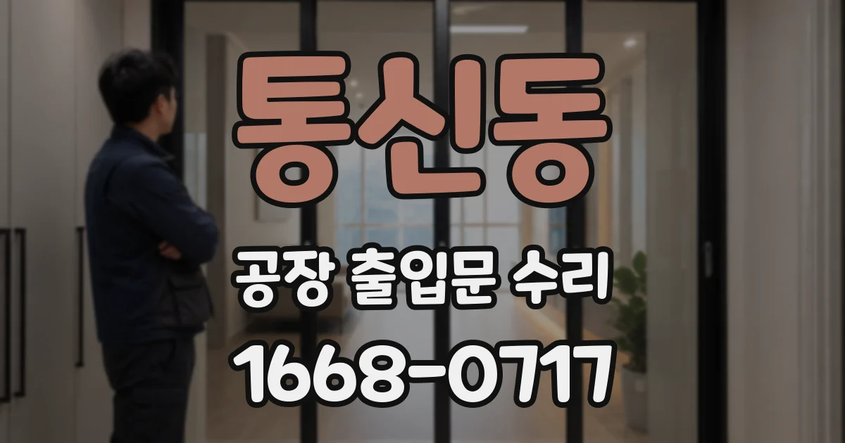 통신동 공장 출입문 수리