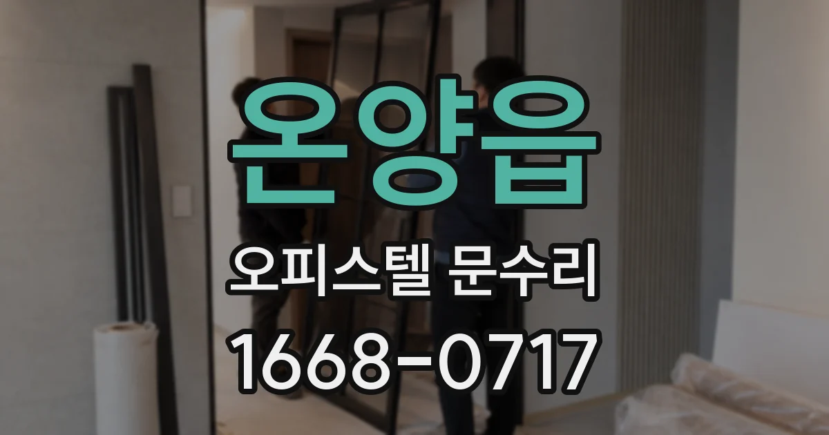 온양읍 오피스텔 문수리