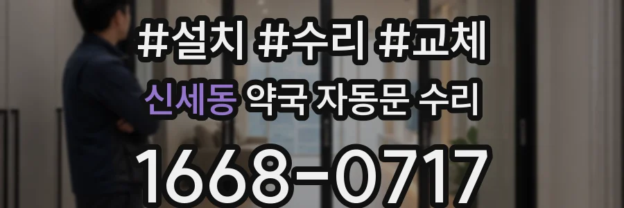 신세동 약국 자동문 수리