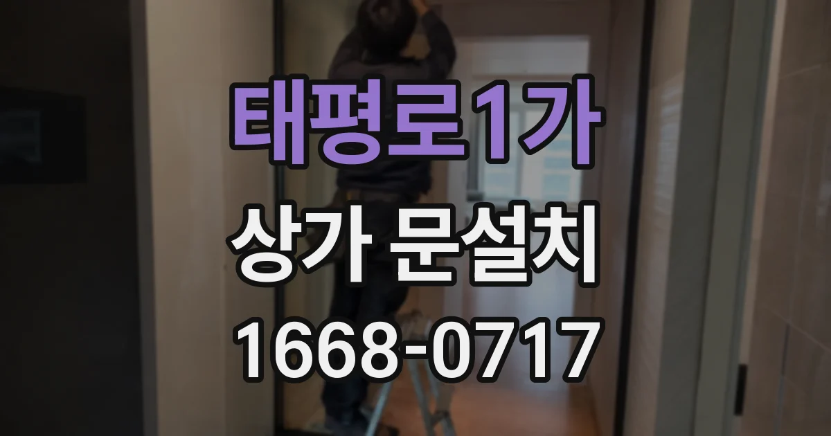 태평로1가 상가 문설치