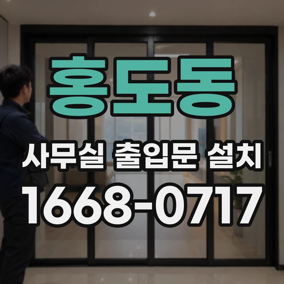 홍도동 사무실 출입문 설치