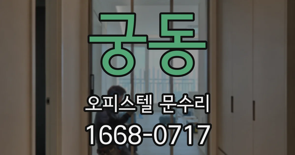 궁동 오피스텔 문수리