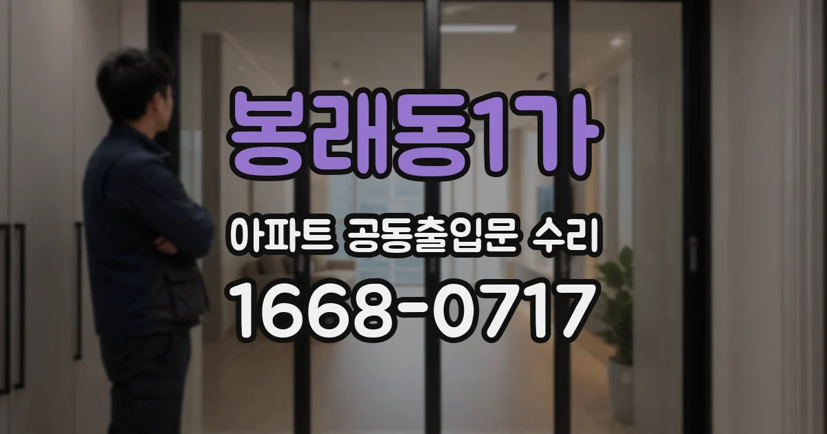 봉래동1가 아파트 공동출입문 수리