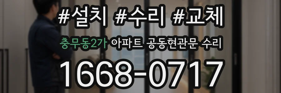 충무동2가 아파트 공동현관문 수리