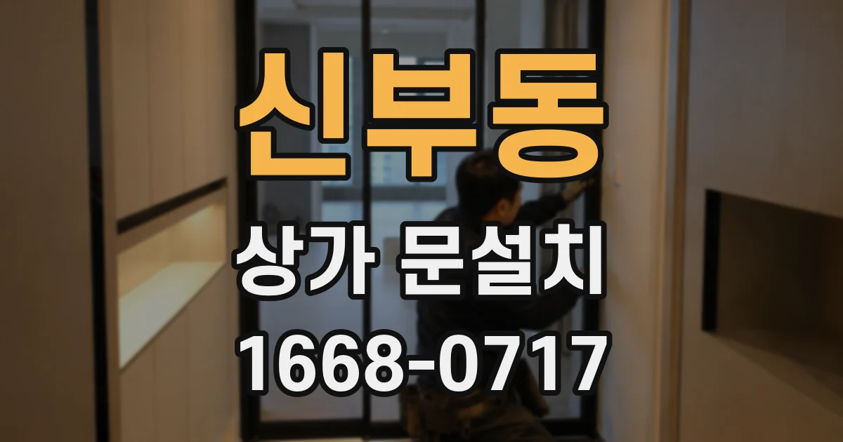 신부동 상가 문설치